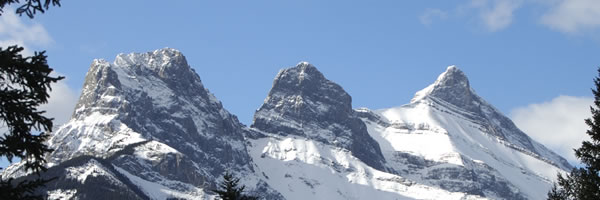 view of the three sisters canmore